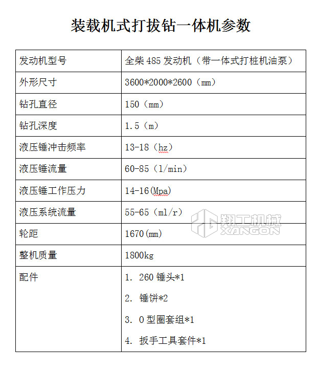 装载机式打拔钻一体机